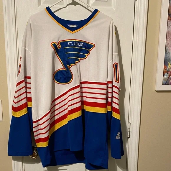 STARTER Vintage White and Blue Hull 16 Jersey XL - Picture 2 of 8